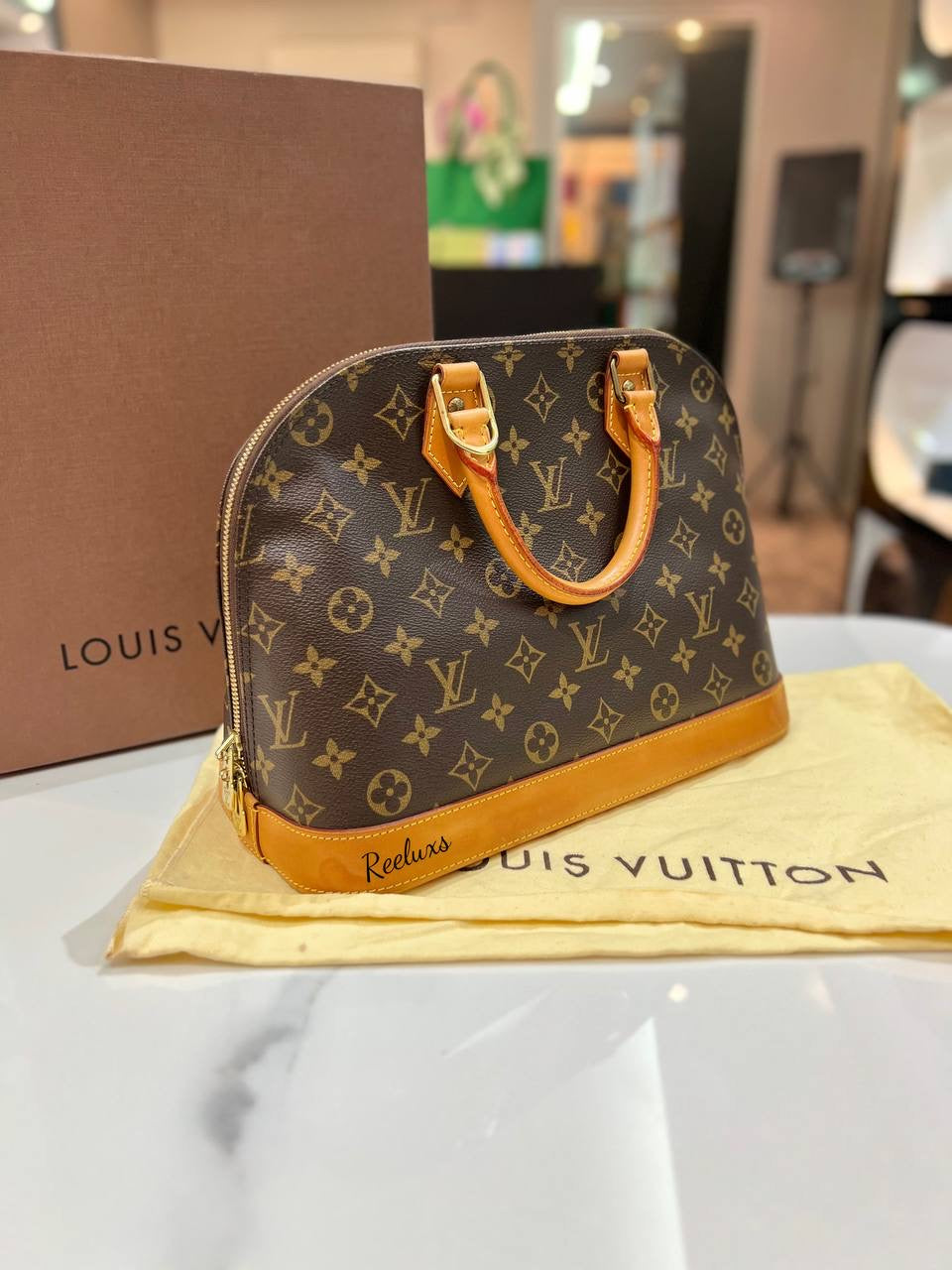 LOUIS VUITTON LV Monogram Canvas Alma PM Handbag