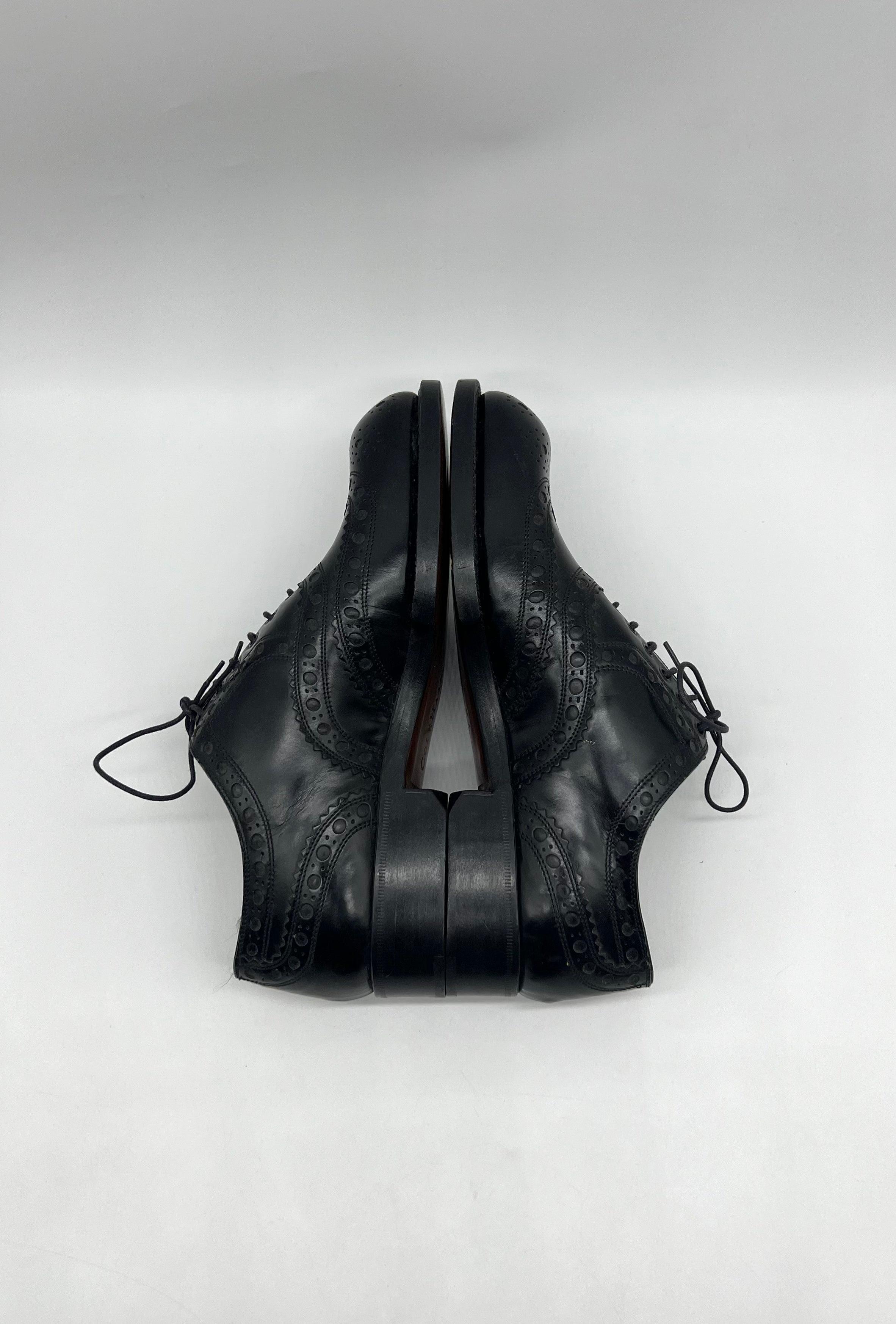 Rare Cole Haan Werner Shoes 10D Hand Made in Italy Black Wingtip Brogues - Reeluxs 