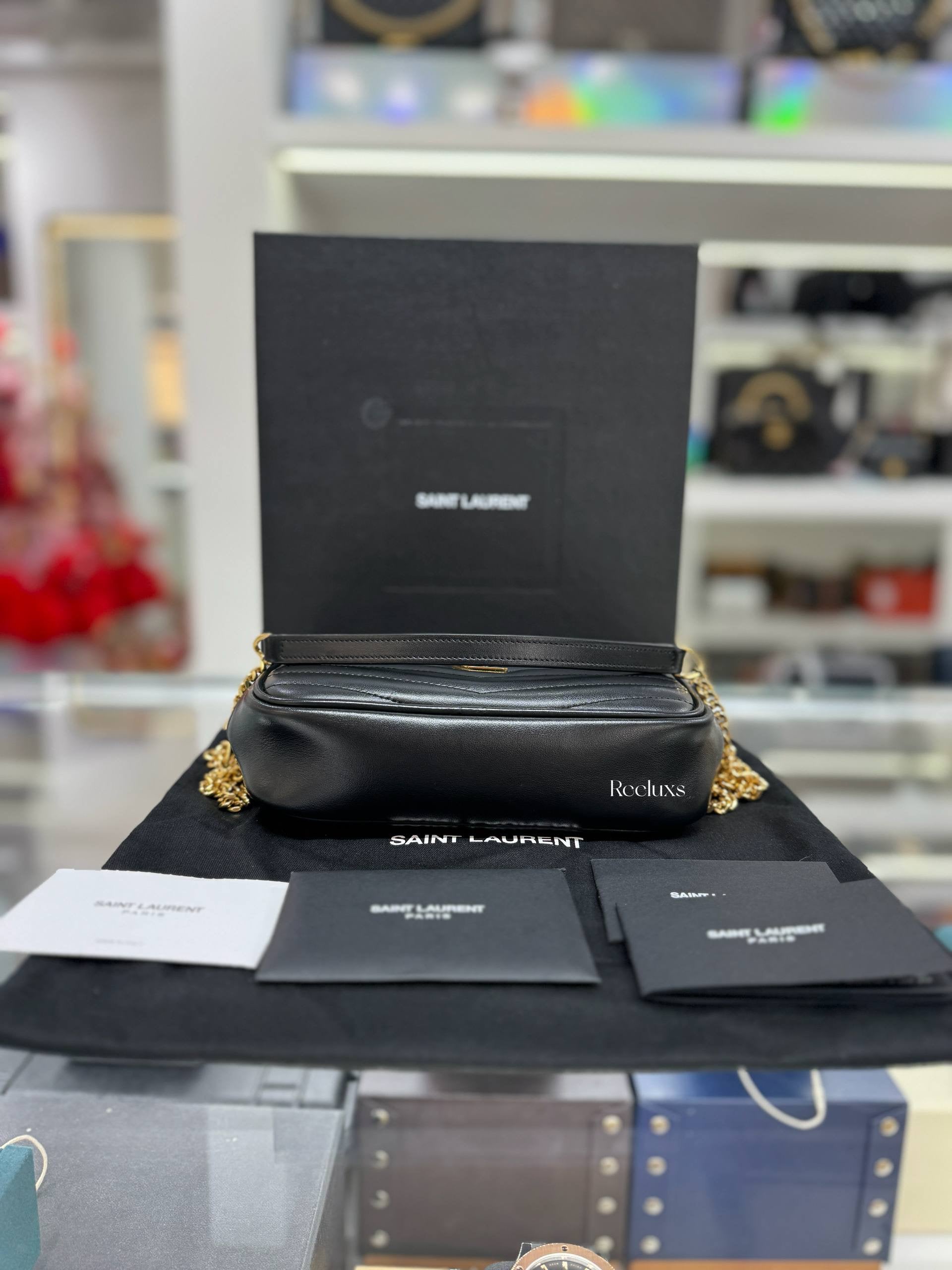YSL SAINT LAURENT Mini Lou Camera Bag In Quilted Leather