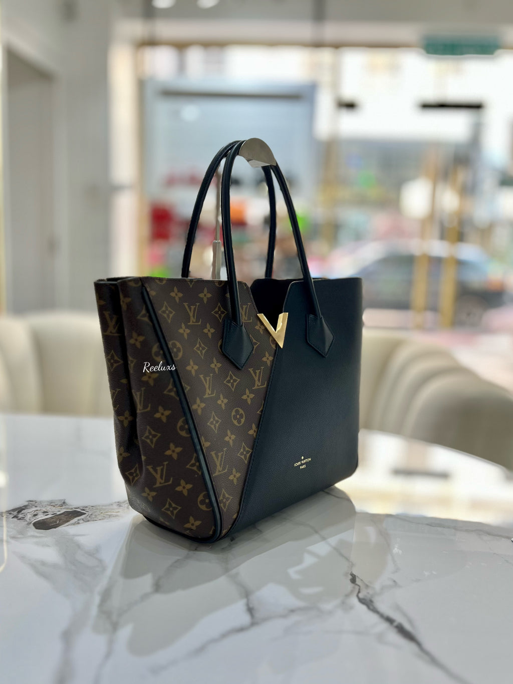 LOUIS VUITTON Monogram Calfskin Kimono MM Tote Bag