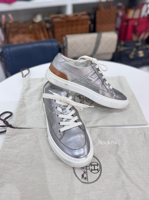 Hermès Deep Sneaker Metallic Nappa Leather
