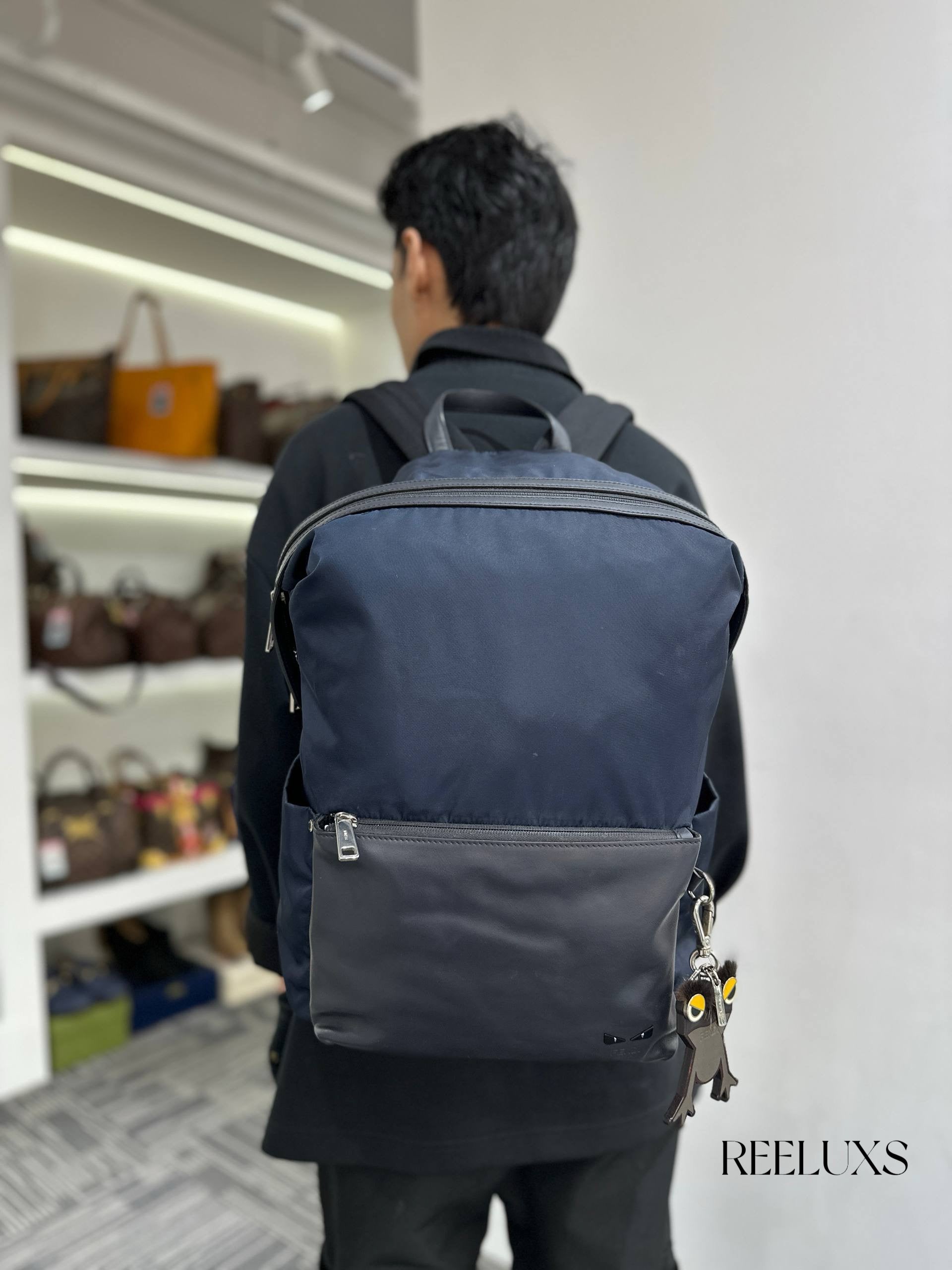Fendi Monster Eye Nylon Backpack