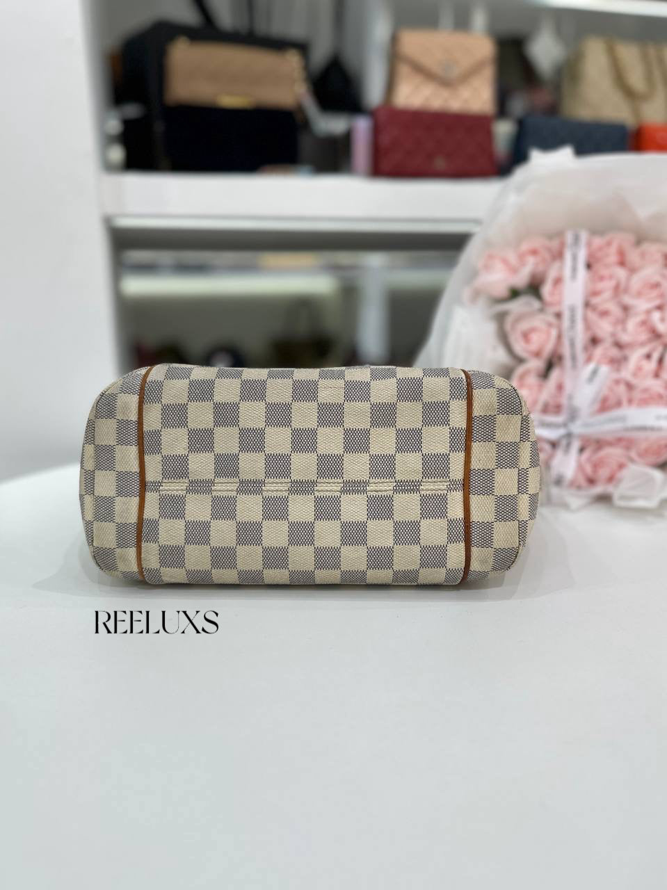 LOUIS VUITTON Totally PM Tote Bag in Damier Azur Canvas