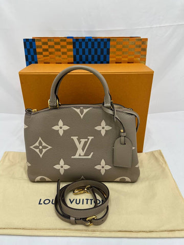 Full Set 2022 Microchip LOUIS VUITTON LV Petit Palais Bicolour Monogram Empreinte 2Way Shoulder Bag