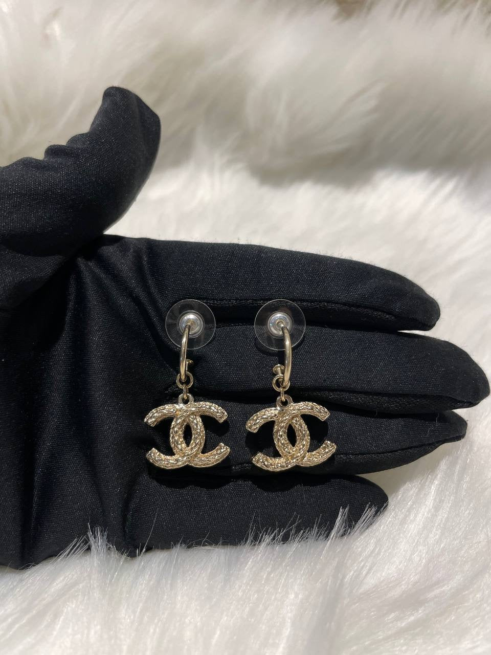 CHANEL  CC Classic Dangling Earrimgs