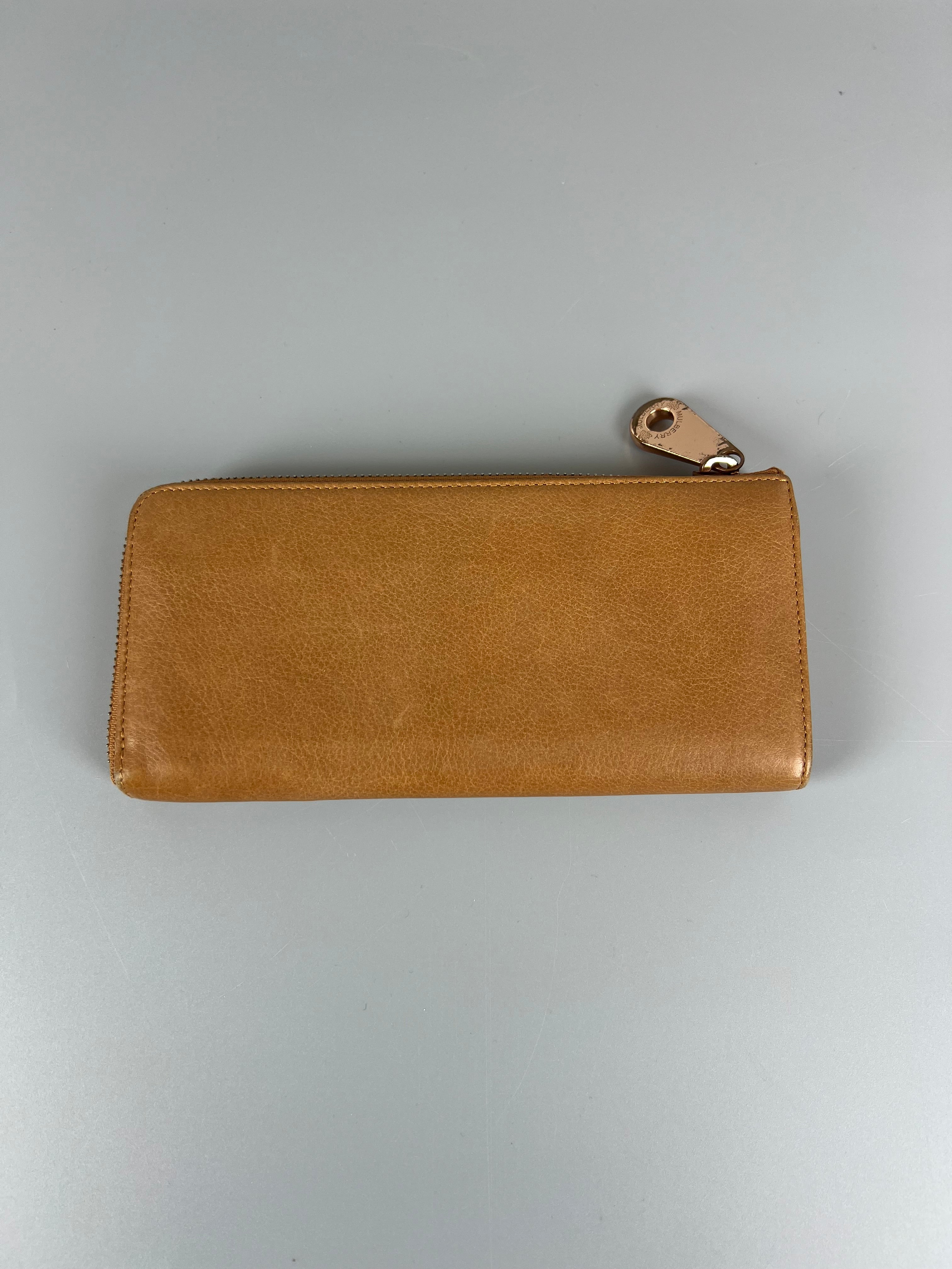 MULBERY Brown Leather Full Zip/Round Zip Long Wallet