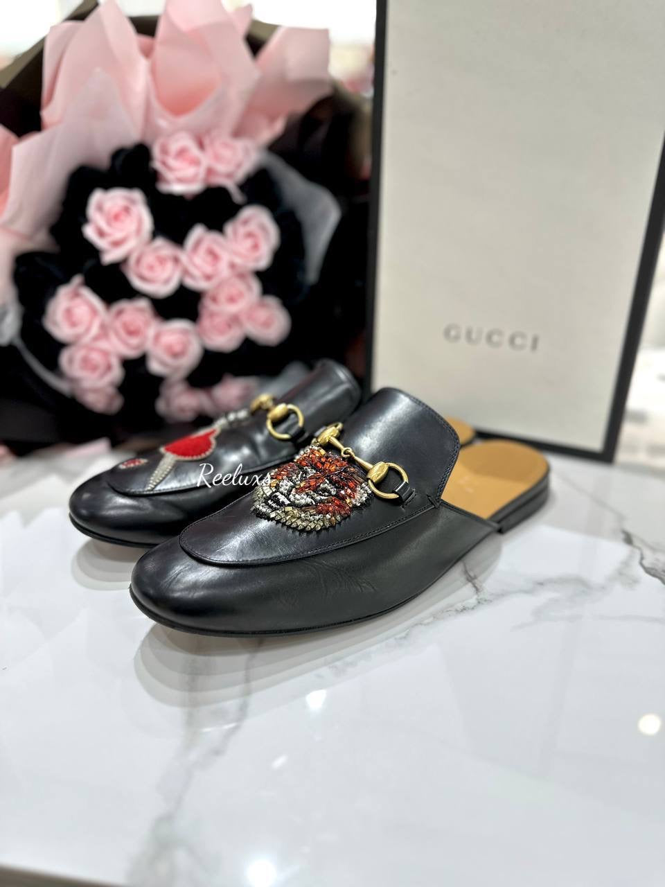 GUCCI  Princetown Leather Flats Loafer