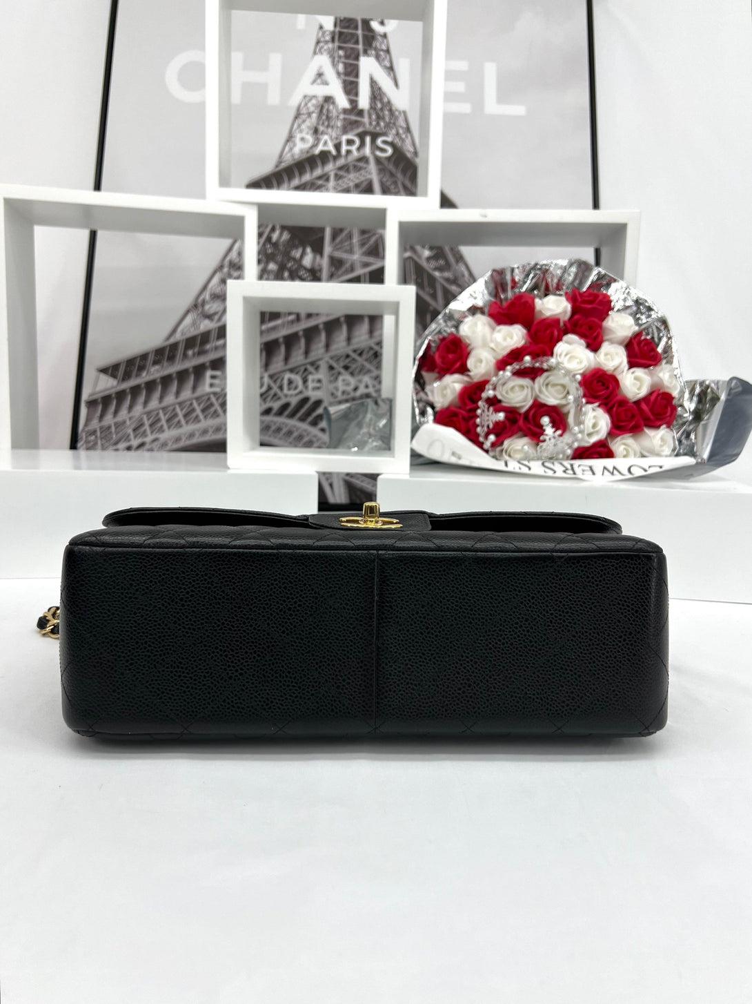 CHANEL Classic Flap Jumbo Black Caviar - Reeluxs 