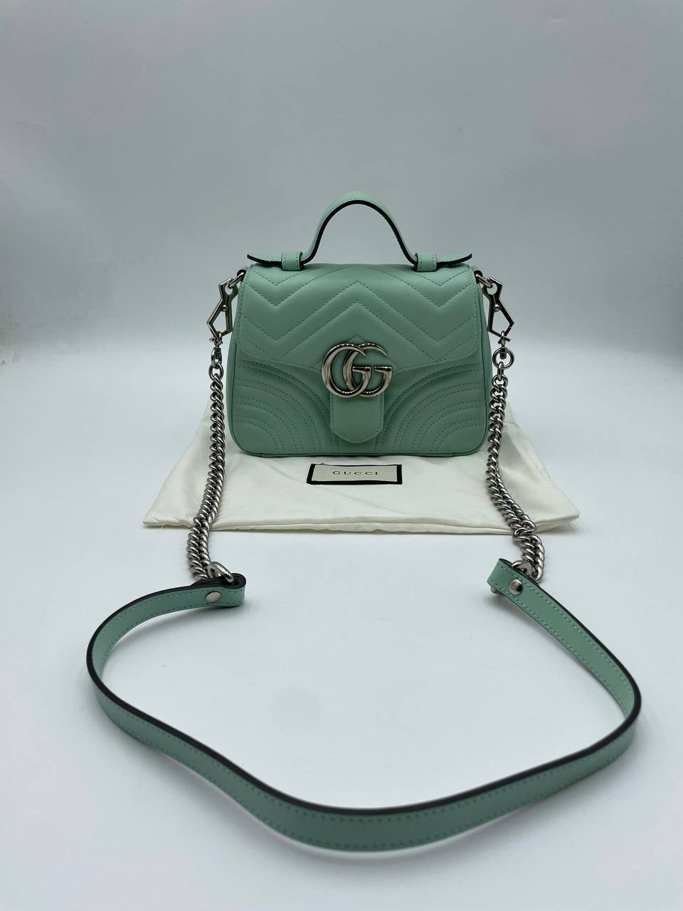 GUCCI GG MARMONT MINI TOP HANDLE BAG