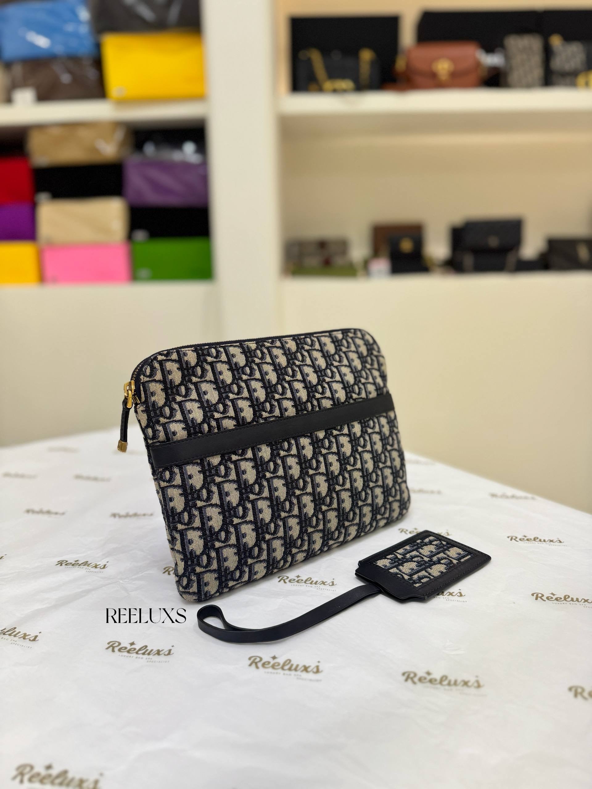 CHRISTIAN DIOR Oblique Travel Pouch – Reeluxs