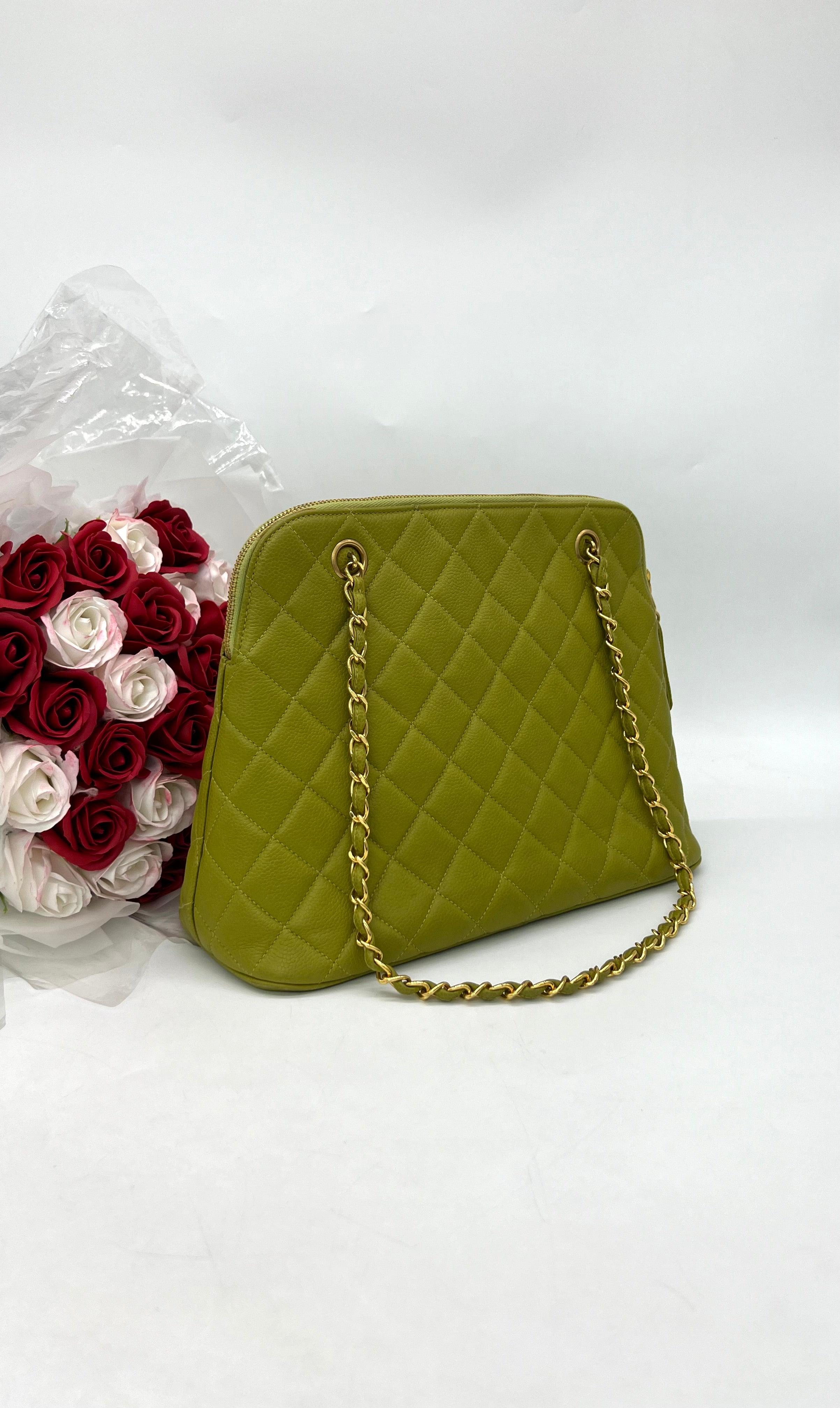 CHANEL Vintage Caviar Chain Shoulder Bag For Women - Reeluxs 