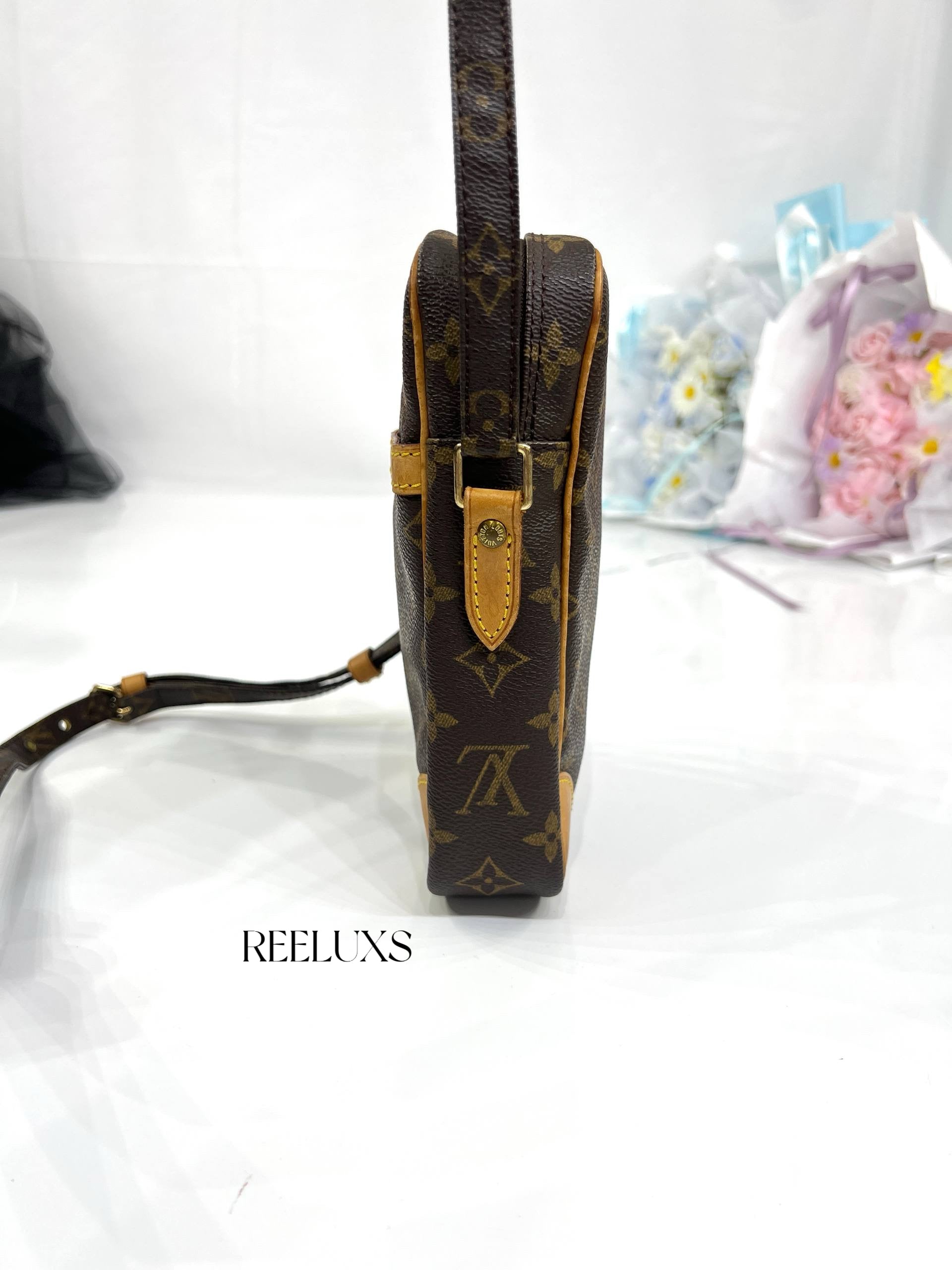 LOUIS VUITTON Danube Monogram Canvas Shoulder Bag For Women
