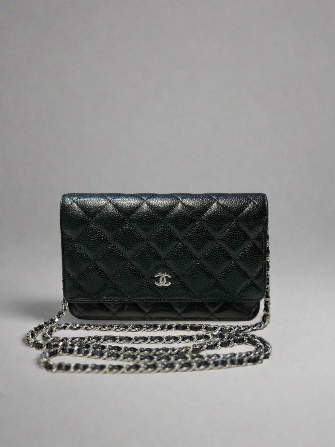 CHANEL Classic Wallet on Chain (WOC) in Black Caviar - Reeluxs 