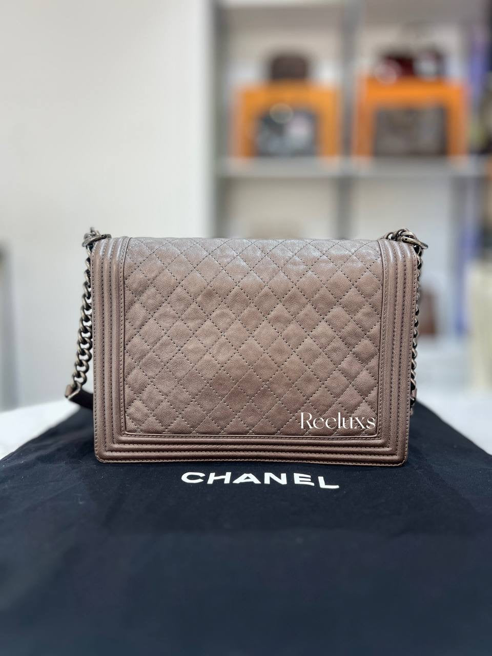 Chanel Boy Bag Medium Chain Shoulder Bag