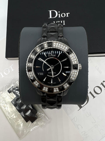 Christian’s Dior VIII Diamond Black Ceramic Women's Watch CD1235E0C001Retail - Reeluxs 