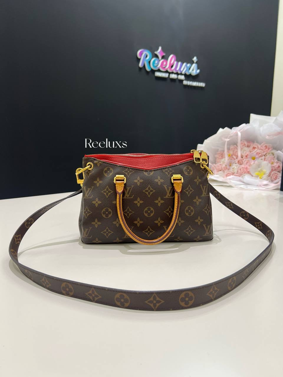 LOUIS VUITTON LV Pallas BB Monogram Canvas Shoulder Bag