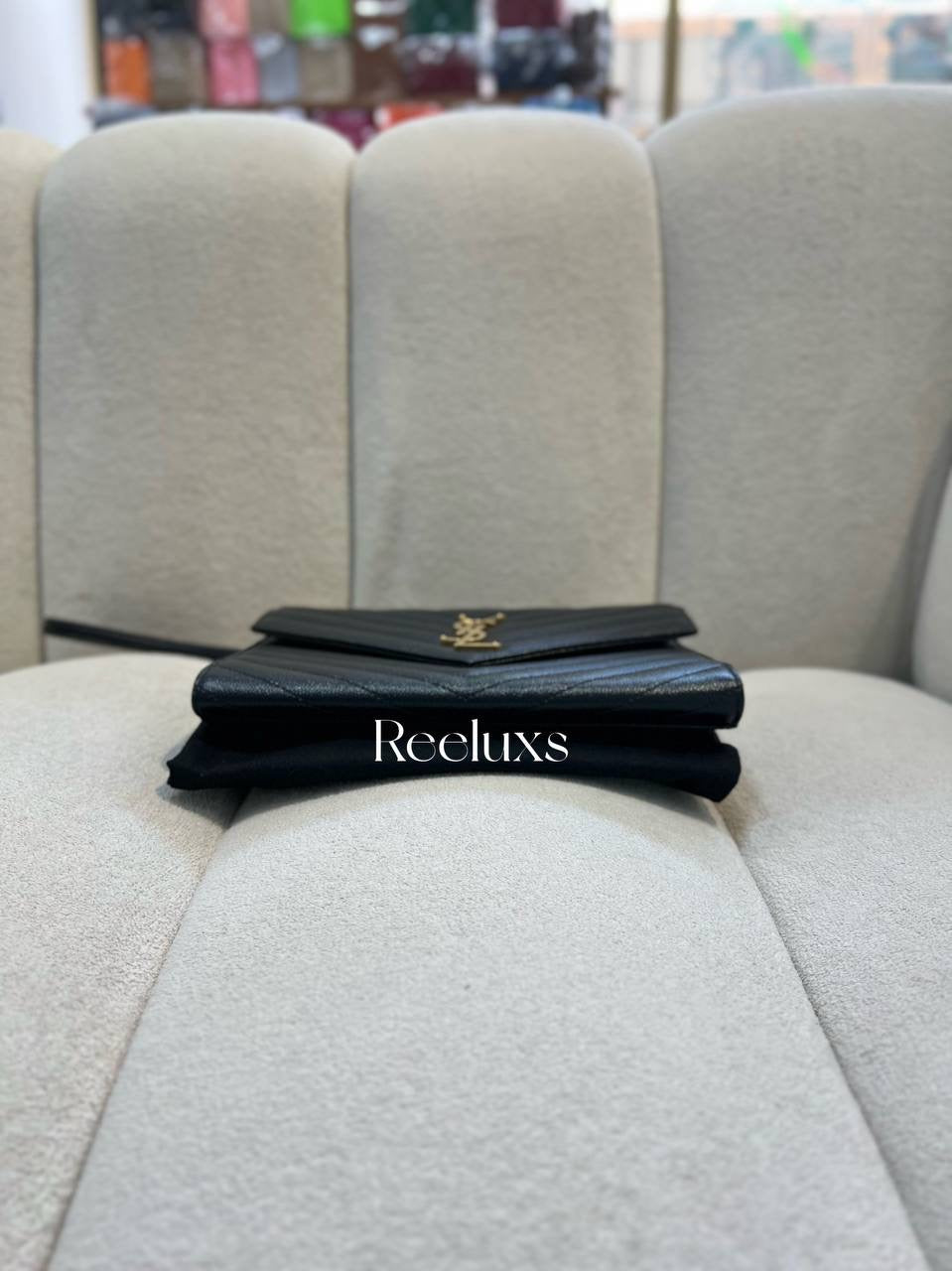 YVES SAINT LAURENT YSL Cassandre matelasse Leather Clutch ( GHW )