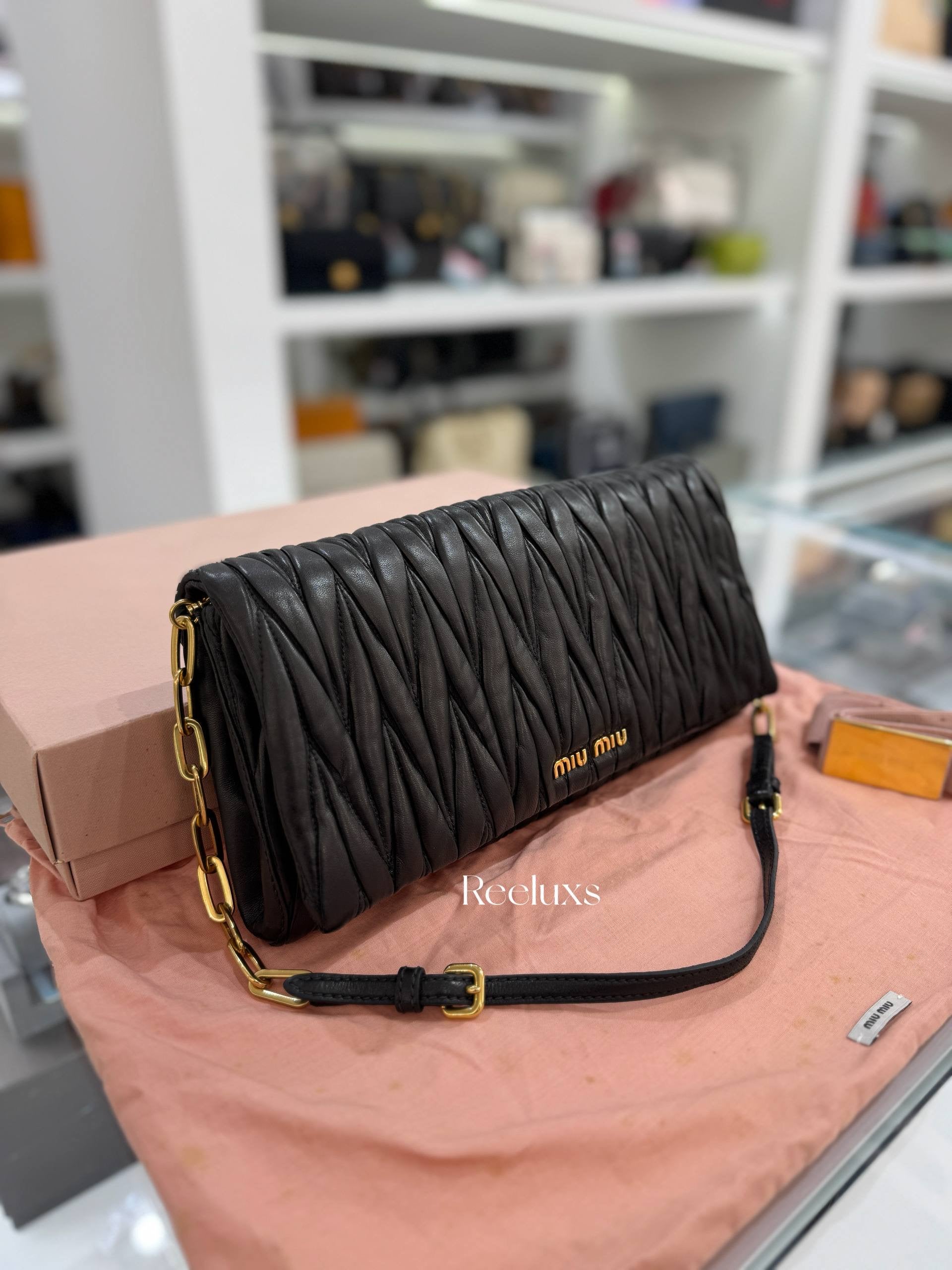 MIU MIU Matelasse Nappa Leather