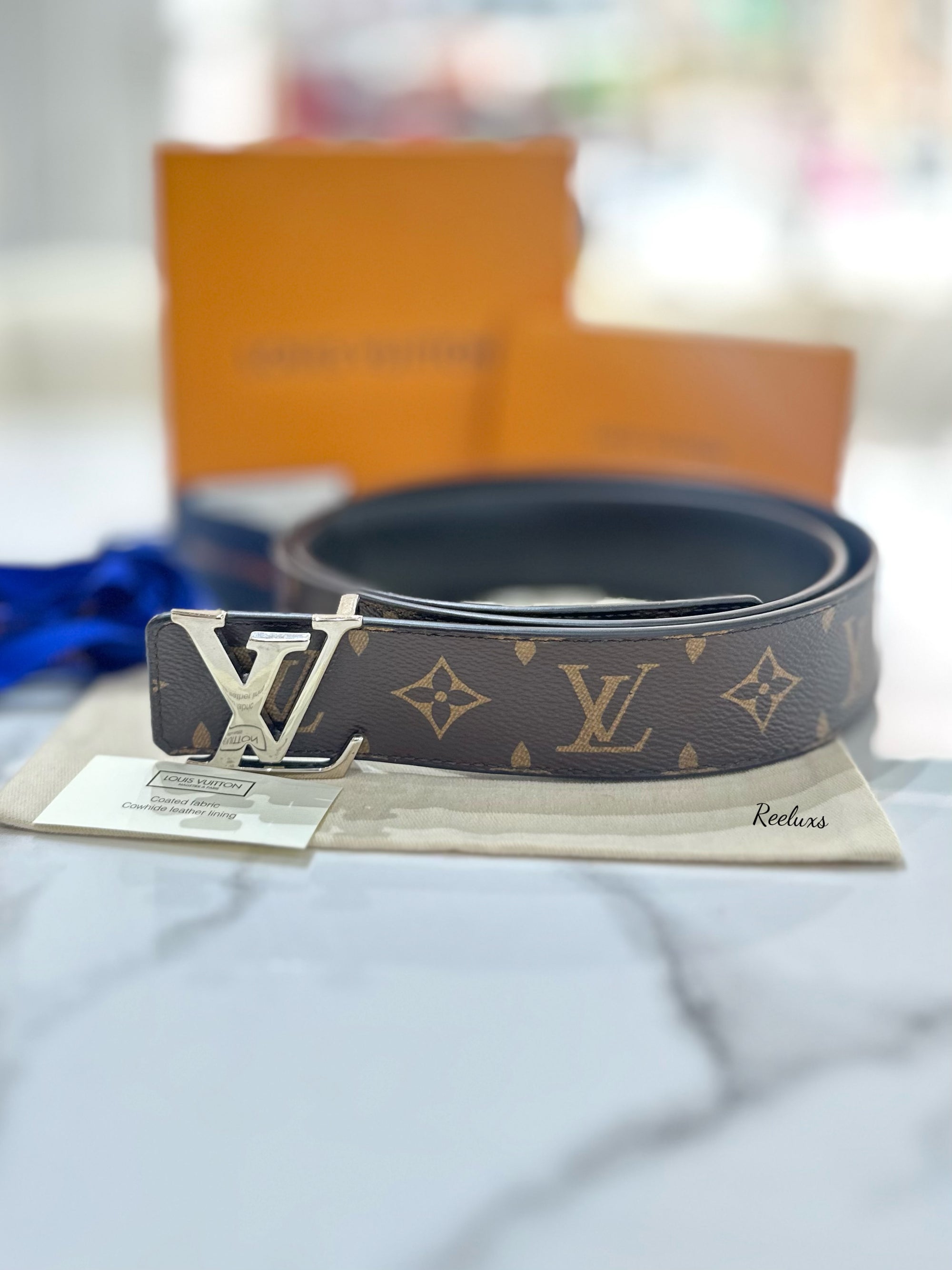 LOUIS VUITTON LV Reversible Monogram Belt Brown