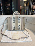Chloé Woody Tote Bag Large Beige in Canvas