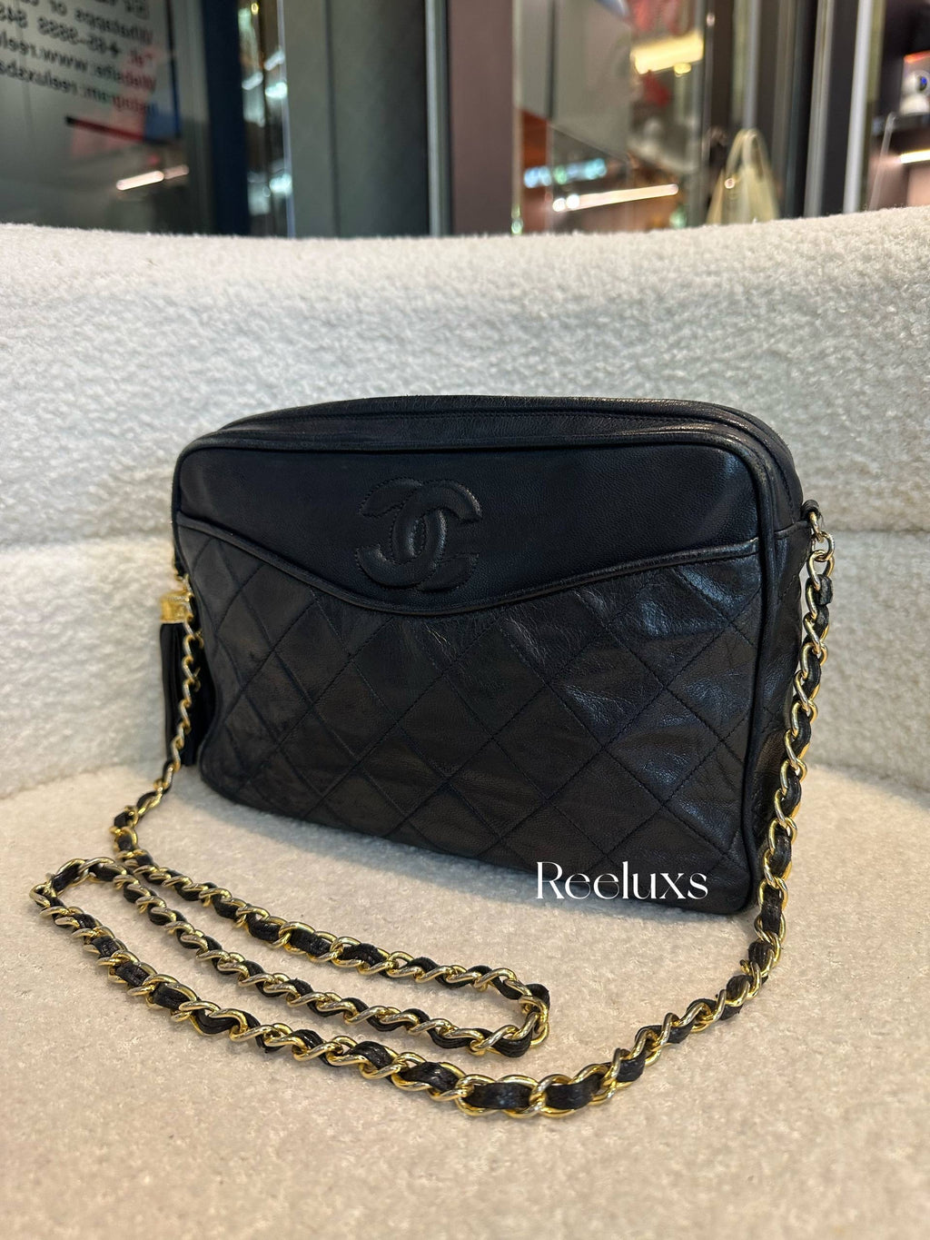 Chanel CC Matelasse Fringe Bag Leather Crossbody Bag