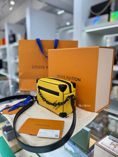 Full Set LOUIS VUITTON Mini Soft Trunk Yellow Damier Scuba Neoprene Pharrell Williams