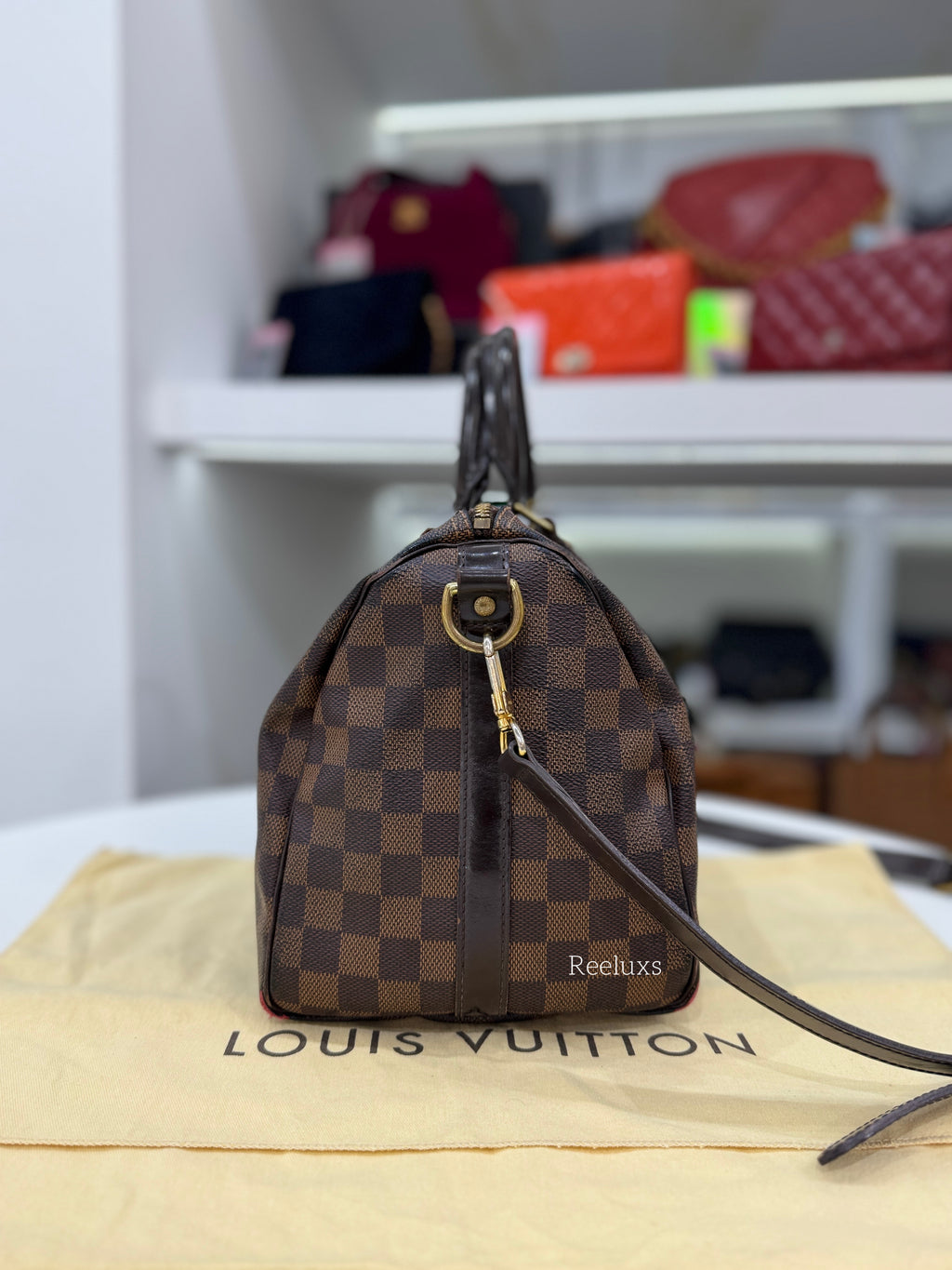LOUIS VUITTON LV Speedy Bandoulière 30 Damier Ebene Canvas