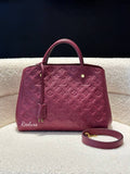 LOUIS VUITTON LV Monogram Montaigne MM Leather Hand Bag / Shoulder Bag
