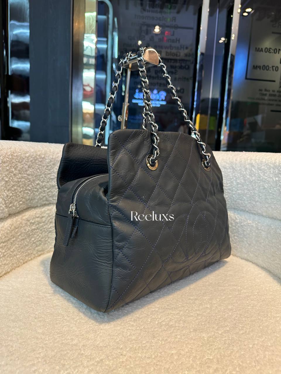 CHANEL Petite Crinkled Calfskin Timeless Tote