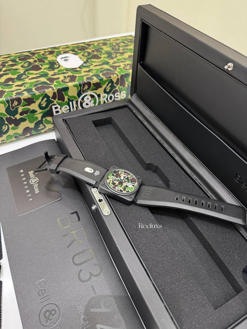 Full Set BELL & ROSS x BAPE BR 03-92 Green Camo