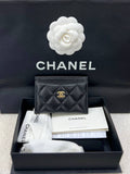 2023 FULL SET CHANEL Classic Card Holder Wallet GHW ( Microchip )