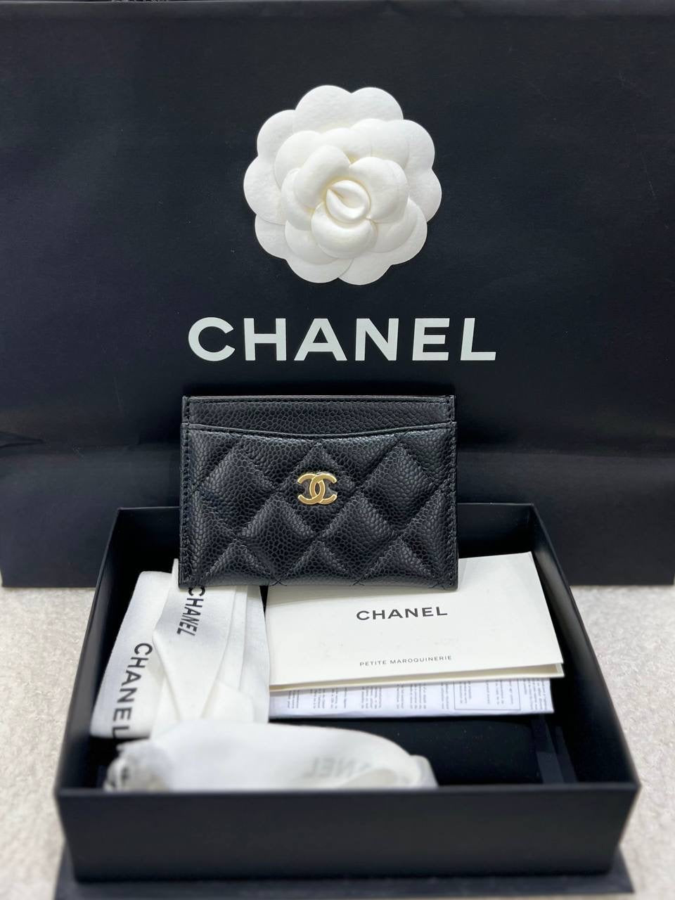 2023 FULL SET CHANEL Classic Card Holder Wallet GHW ( Microchip )