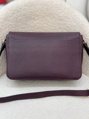 MULBERRY Bayswater Shoulder in Aubergine Grainy Calf Leather