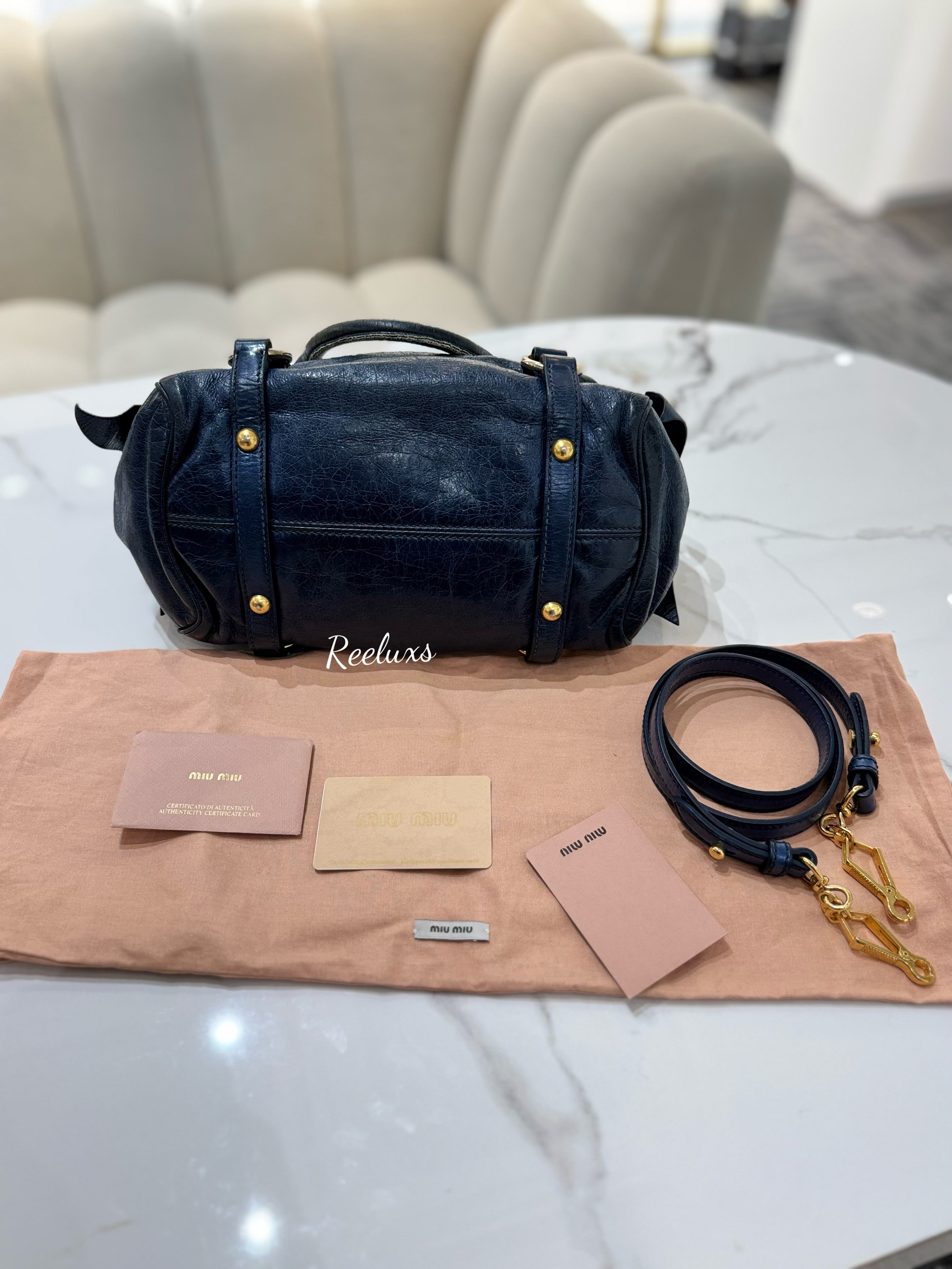 MIU MIU Satchel  Leather Hand Bag