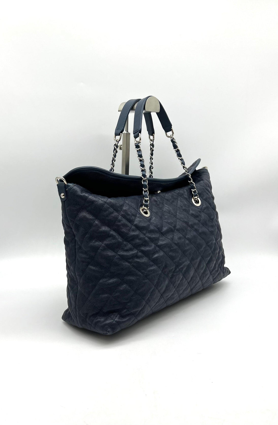 Chanel French Riviera Fold Tote Quilted Caviar Large - Reeluxs 