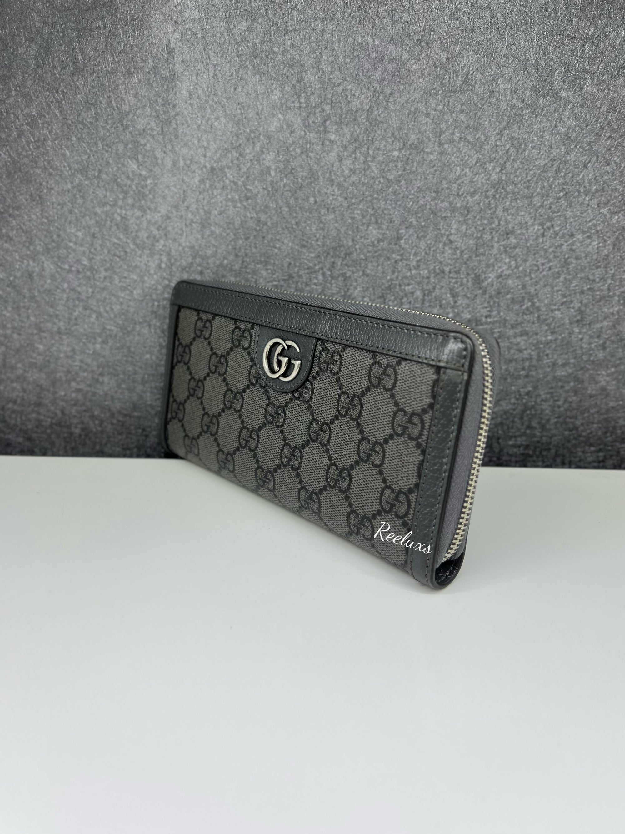 GUCCI Unisex Leather Logo Long Wallet