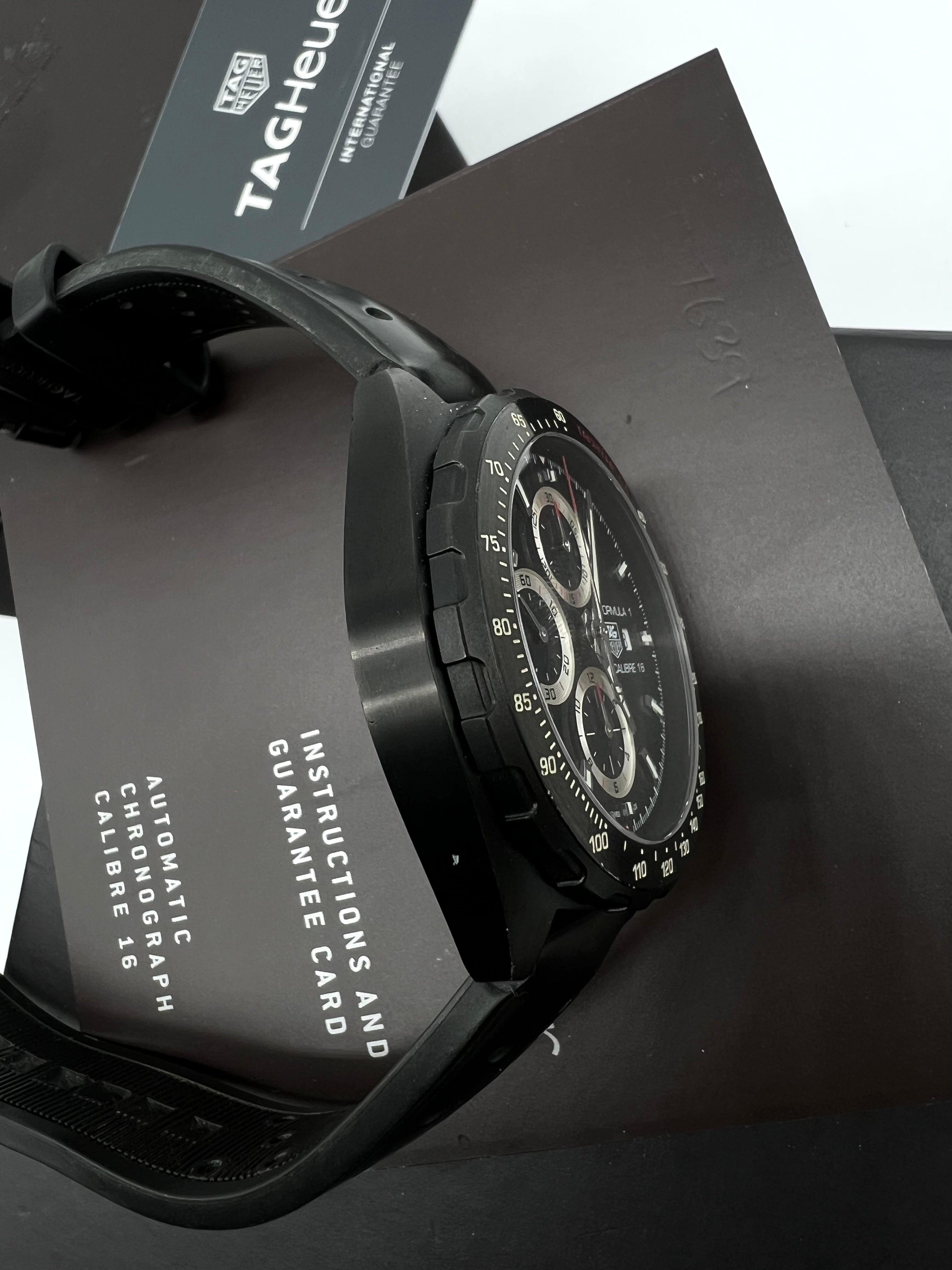 TAG HEUER CAZ2011 - Formula 1 Calibre 16 Automatic
Chronograph Black Dial Men's Watch - Reeluxs 