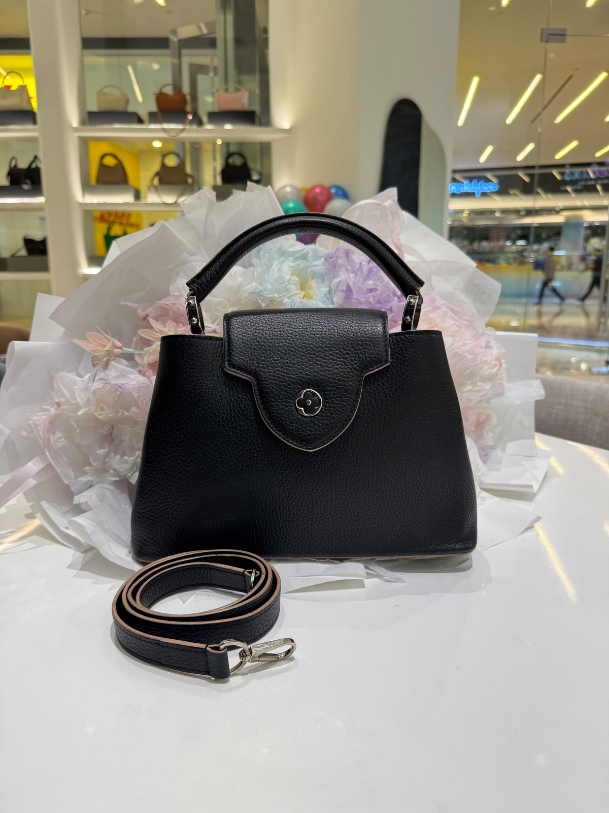 LOUIS VUITTON Taurillon Leather Capuciness Bag