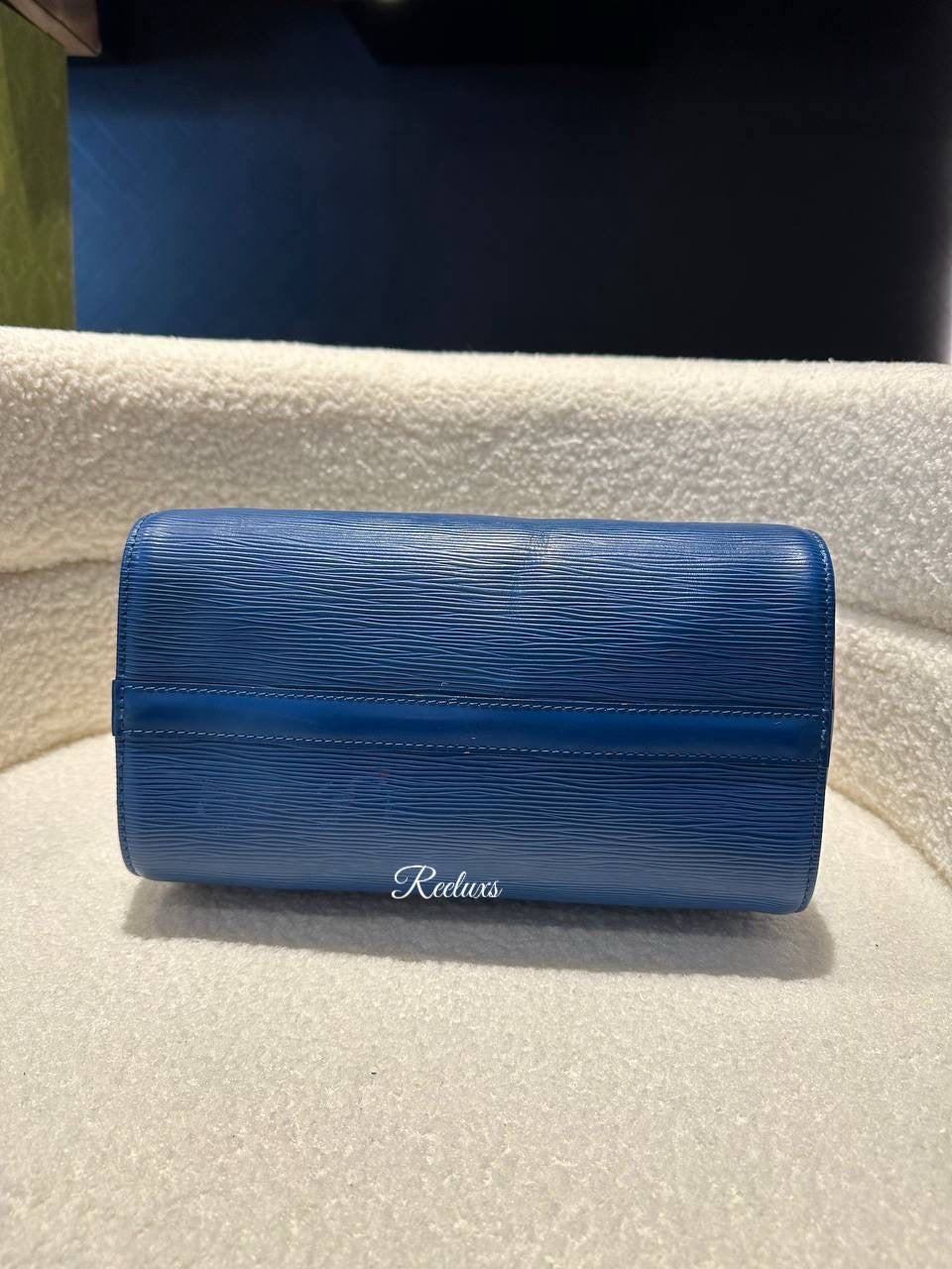LOUIS VUITTON LV Epi Speedy 25 Speedy 25 Handbag Epi Leather in Toledo Blue