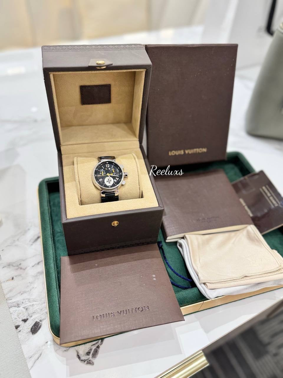 FULL SET LOUIS VUITTON LV Tambour Lovely Cup Chronograph Watch