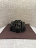 GUCCI GG Imprime Interlooking G Belt Black / Charcoal
