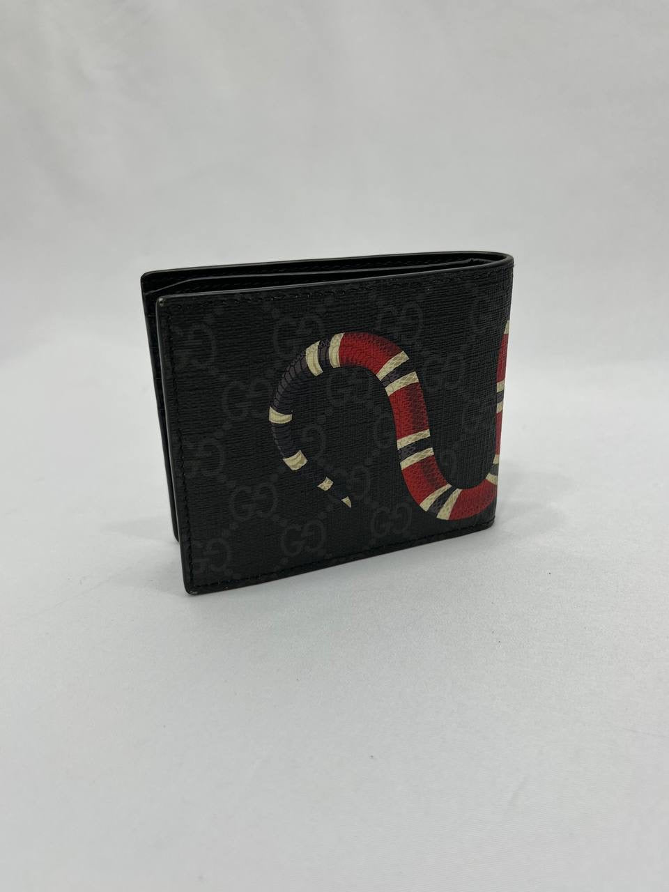 2024 FULL SET GUCCI  Kingsnake Wallet Men GG Supreme