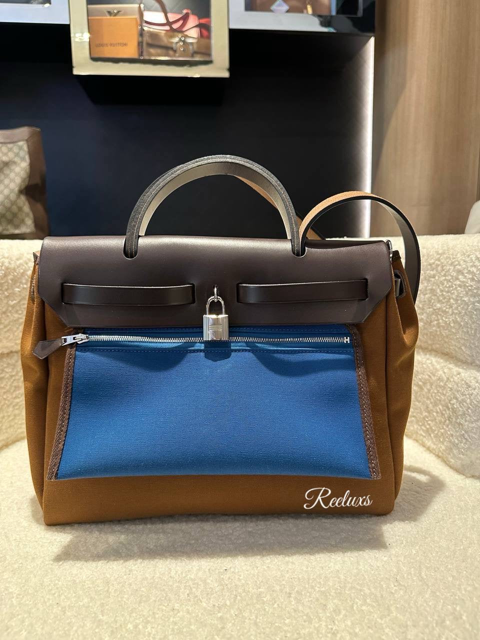 HERMES Herbag Brown With Pouch Handbag / Shoulder Bag - 2 Way