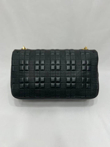 BURBERRY Black Quilted Leather Medium Lola Shoulder Bag