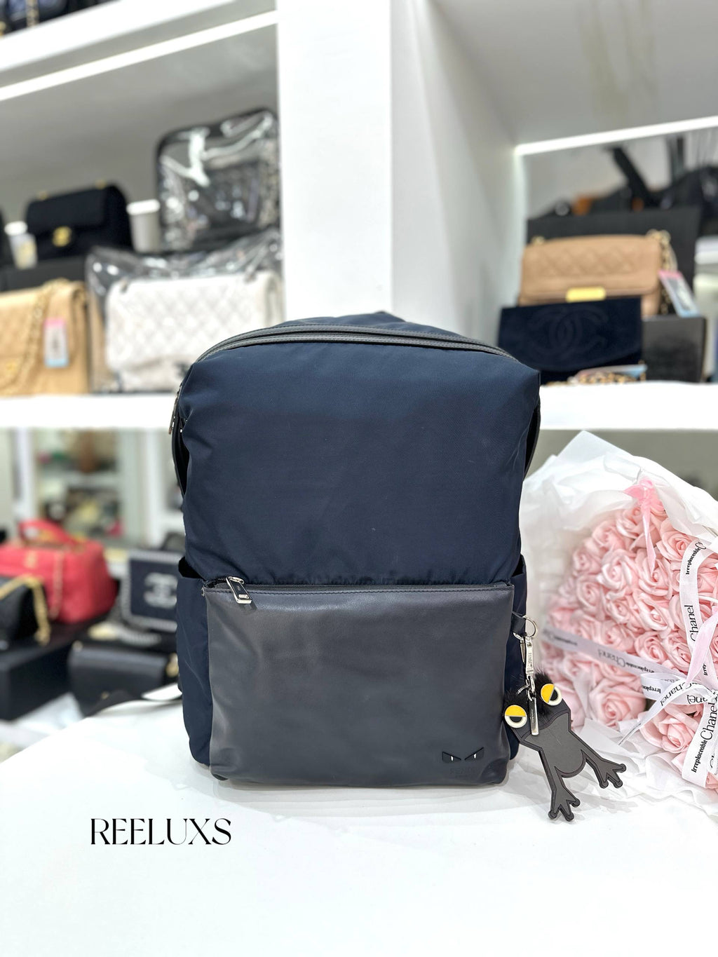 Fendi Monster Eye Nylon Backpack
