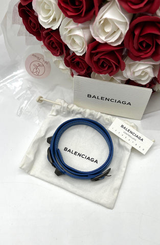 Balenciaga Arena Triple Wrap Bracelet in Blue - Reeluxs 