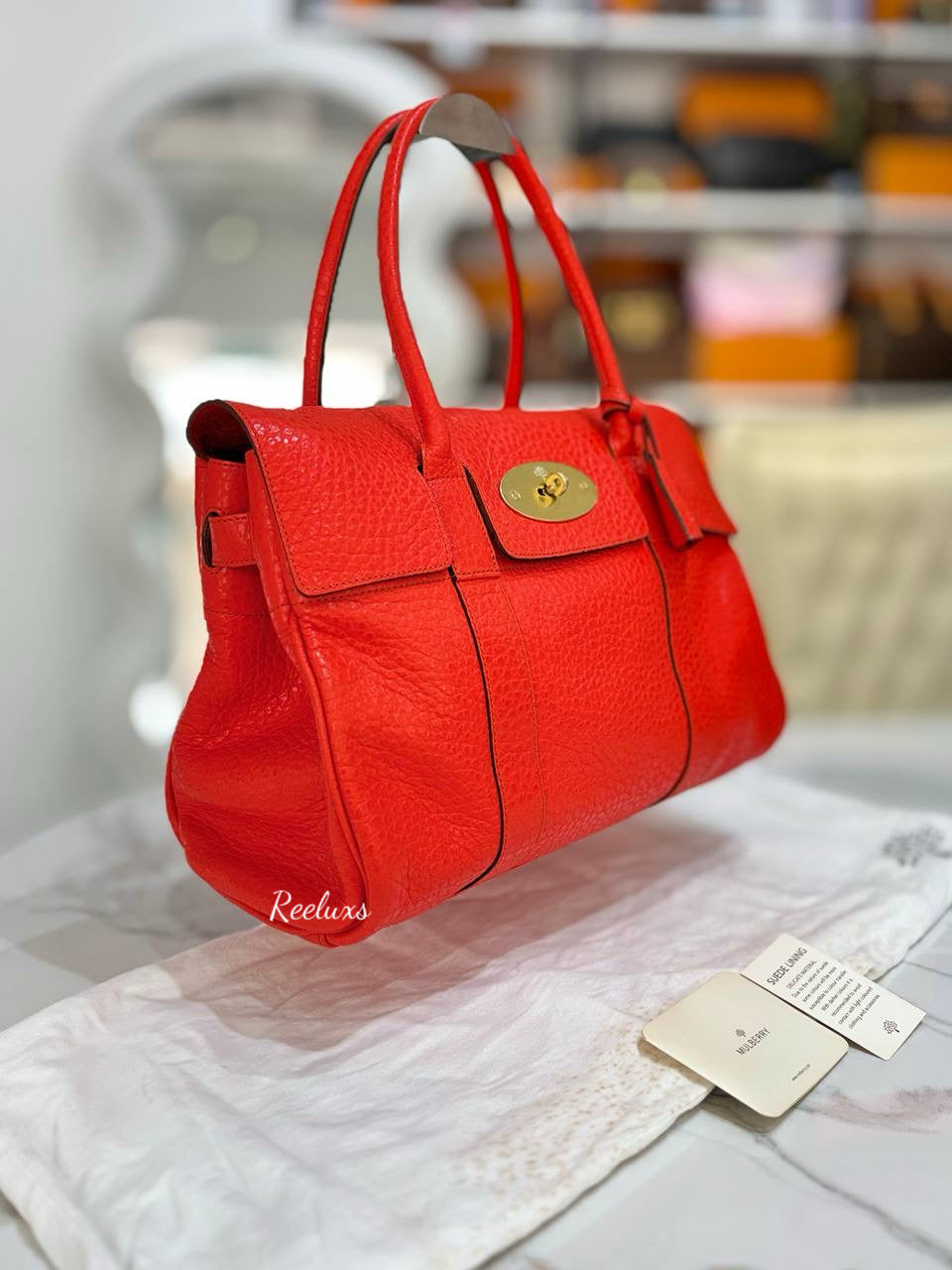 MULBERRY Red Leather bayswater Satchel Handbag