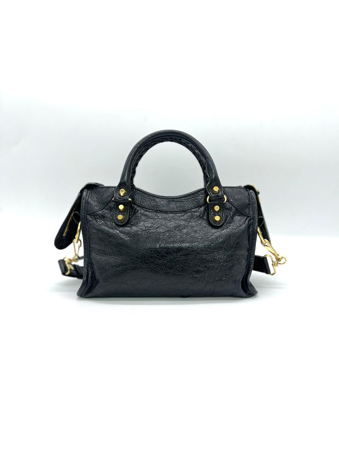 BALENCIAGA
Classic City Mini Leather 2-Way Handbag Black - Reeluxs 