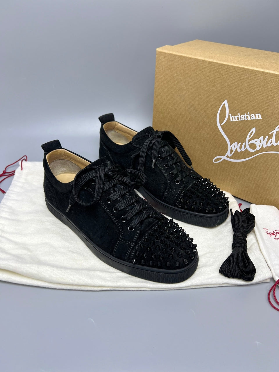 CHRISTIAN LOUBOUTIN Black Men Sneaker Shoe Size EU 40 1/2 - Reeluxs 