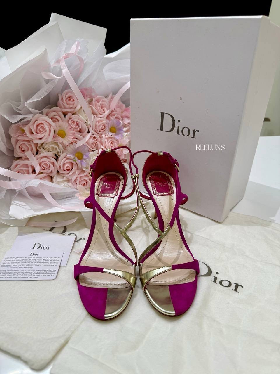 CHRISTIAN DIOR Strappy Slingback Stiletto Sandals